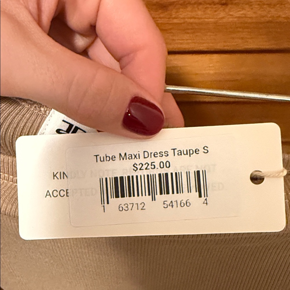 Eterne Taupe Maxi Dress NWT - Picture 6 of 6